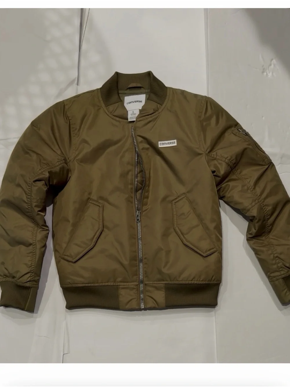 Converse Olive Green Kids Bomber Jacket